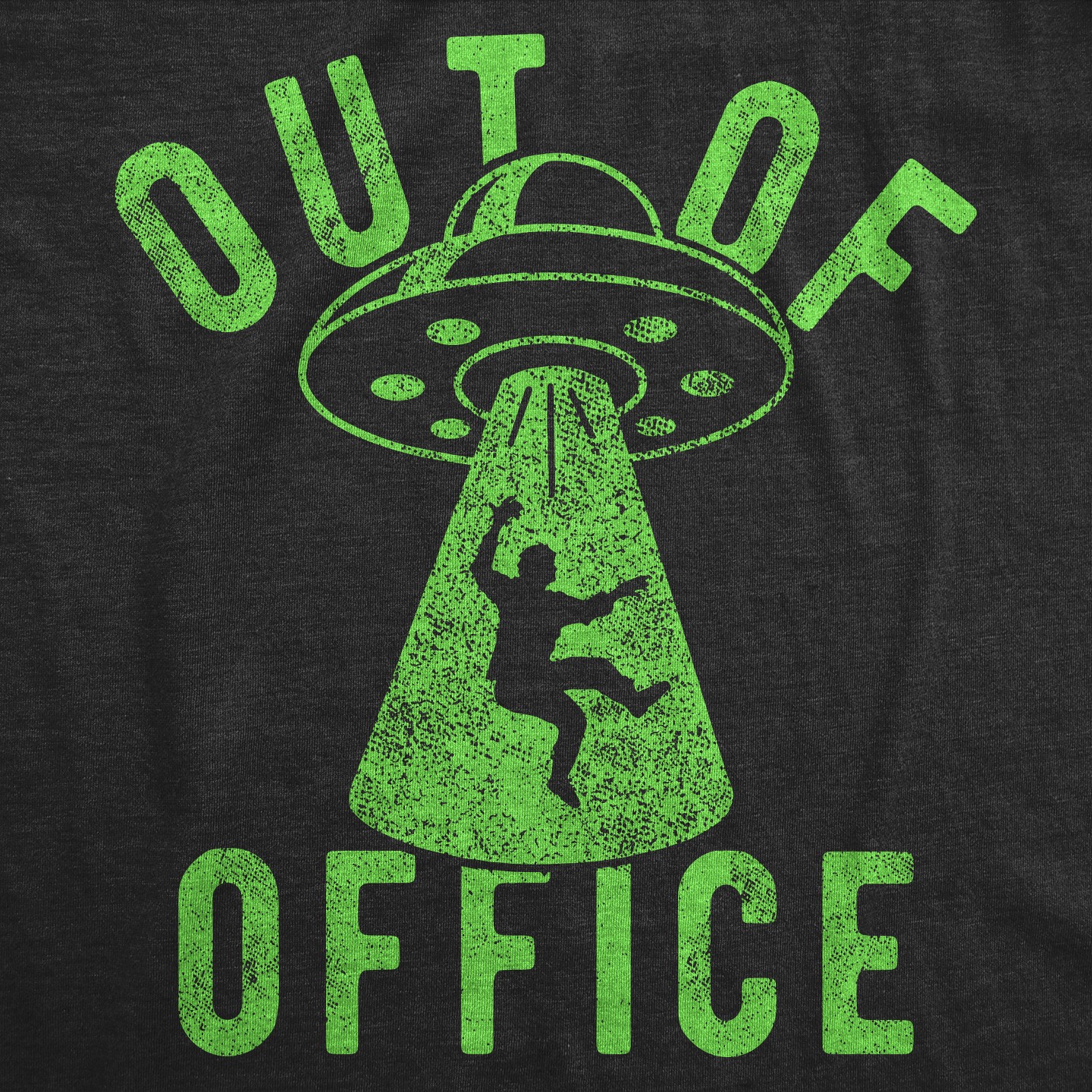 Мужская футболка Crazy Dog T-Shirts, Inc. Funny T Shirts Out Of Office UFO Sarcastic Alien Graphic Tee for Men - Crazy Dog T Shirt For the Office Black, цвет: Чёрный — фото 2