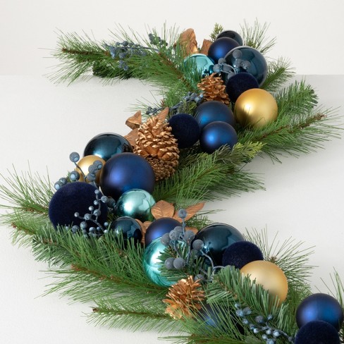 SULLIVANS 72 in. Black Ball Pine Unlit Artificial Christmas