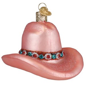 Old World Christmas Blown Glass Ornament for Christmas Tree, Cowgirl Hat - 1 of 4