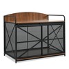 Kumasinova Farmhouse Style Dog Crate with Storage Top,Wooden Large Dog House Indoor,Dog Crates for Large Dogs&Medium Dogs,Dog Kennel Furniture - 4 of 4
