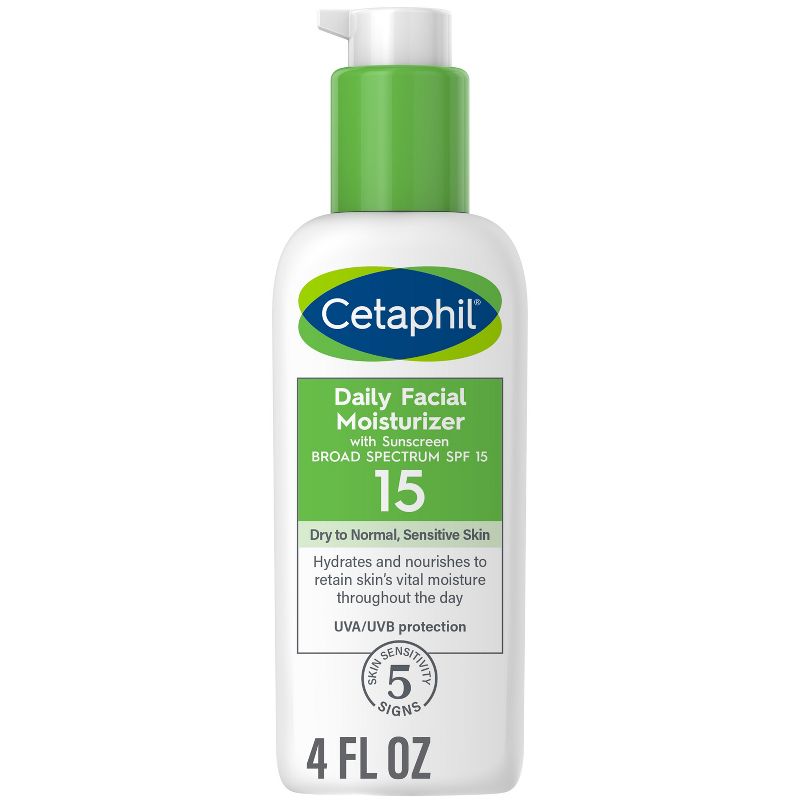 Cetaphil Daily Facial Moisturizer with No Added Fragrance - SPF 15 - 4 fl oz, 1 of 9