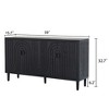 Lyngins Modern Storage Cabinet with Nailhead Trim & Adjustable Shelves, Versatile Buffet Cabinet, Sideboard & Kitchen Storage Cabinet for Dining Room - 3 of 4