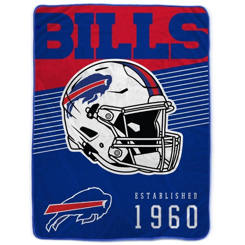 NFL Buffalo Bills Helmet Stripes Flannel Fleece Blanket