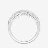 GILDED Statement Ring Band in 14KT Gold Plated and 925 Sterling Silver for Women with 1 Carat Lab Grown Diamond, Anniversary Wedding Band Rin, Size 7 - 3 of 4