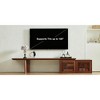 JVNOXK Extendable TV Stand with Storage Side Cabinet—Wooden TV Cabinet Media Center with Storage Function—Walnut - 4 of 4