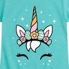 Girls' - Instant Message - Pastel Easter Unicorn Fitted Short Sleeve Graphic T-Shirt - 2 of 4