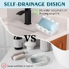 Aoibox Silicone Soap Dish for Bar Soap Holder, Self Draining Waterfall Drying Tray for Shower Bathroom, Keeps Soap Dry & Clean, Easy Cleaning - 3 of 4