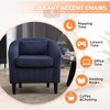 HOMEFUN Modern Corduroy Upholstered Accent Chair with Wooden Legs - 3 of 4