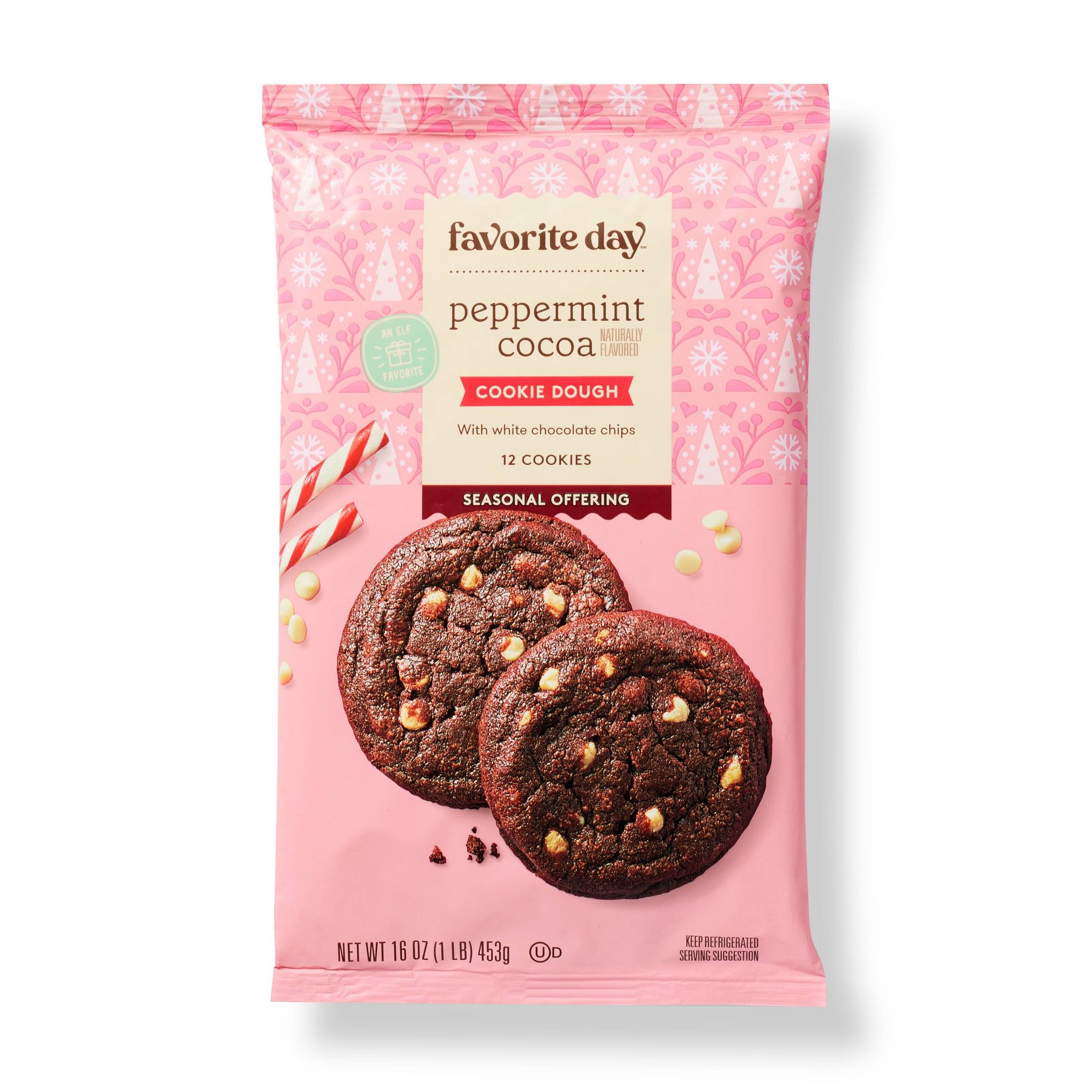 Peppermint Cocoa Cookie Dough - 16oz - Favorite Day™