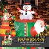 QingMoon Christmas Inflatable Train, 5.9 FT Holiday Blow Up Decorations with Santa, Snowman and Gingerbread for Yard, Lawn and Garden - 3 of 4