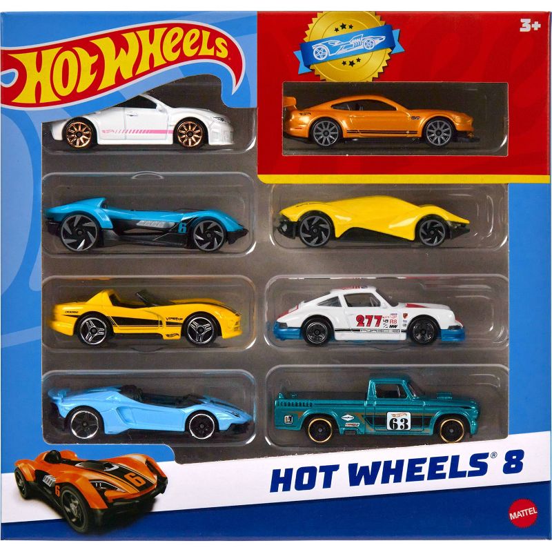 Hot Wheels Cars &#38; Trucks Set with 1 Exclusive Car - 1:64 Scale - 8pk, 2 of 4