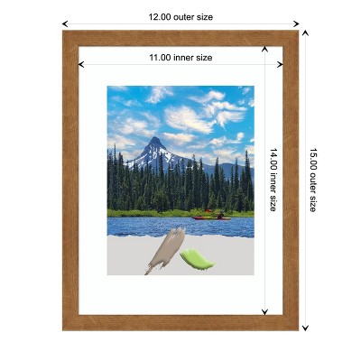 Carlisle Blonde Narrow Wood Picture Frame 11x14 with White Mat