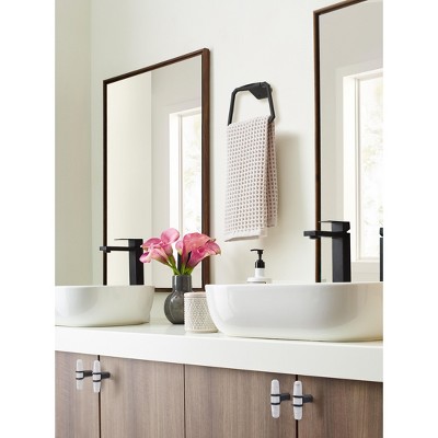 Matte Black Geometric Wall Mounted Towel Ring