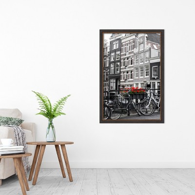 Ashton Black Wood Wall Picture Frame with Gold Beaded Edge