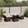 vidaXL Garden Sofa Set Brown (sofa and table), Cream (cushions) - 2 of 4
