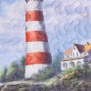 Collections Etc Lighthouse Coastal Detailed Scene Pillow Shams - Set of 2 - 3 of 3