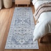 Vintage Area Rugs for Living Room Bedroom Washable Low Pile Non Slip Foldable Carpet Indoor Soft Retro Printed Distressed Rug - 2 of 4