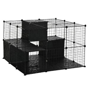 Pet Playpen with Door Storage Shelf for Kittens Chinchillas and Pet Minks - 1 of 4