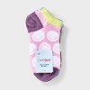Girls' 7pk Flowers or Hearts Printed No Show Socks - Cat & Jack™ Purple - 2 of 3