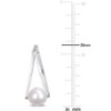 EVERLY JEWELRY | 8-8.5mm Cultured Freshwater Pearl Hoop Earrings in Sterling Silver – Multiple Pearl color Options. - 2 of 4