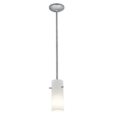 Access Lighting Cylinder 1 - Light Pendant in  Brushed Steel