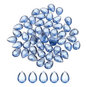 Unique Bargains Flat Back Acrylic Teardrop Rhinestone Embellishments 50 Pcs - 1 of 4