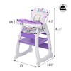 RUVALINO Infant Seats Adjustable Highchair for Baby Toddler Dinning Table with Feeding Tray, Suitable for Dining Room, Purple, 25"*16.75"*41.5" - 2 of 4