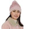 Anna-Kaci Sparkly Sequin Beanie Hat with Faux Fur Pom Pom Knit Skull Cap for Women - 3 of 4