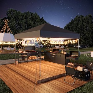 Acekool 10x10 FT Canopy Tent, Outdoor Shelter with 3 Height Settings, Easy Setup, Includes 4 Sandbags & Carry Bag, Ideal for Camping and Parties - 1 of 4