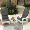 Outsunny Adirondack Chair Cushions, Outdoor Chair Cushions with Seat Cushion, Back Cushion and Ties, Water Repellent Replacement Patio Seat Pads - 2 of 4