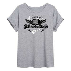 Women's - School of Rock - Original Logo Oversized Graphic T-Shirt - 1 of 4