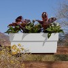 Bloem  24" Finley Rectangle Deck Rail Planter,Fits Rail Sizes between 3" - 6" Wide, 2 Pack - 3 of 4