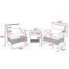 3PCS Outdoor Rattan Rocking Chair Set with Table, Wicker Patio Rocking Chairs with Cushions for Porch, Balcony, Garden or Poolside-The Pop Home - 4 of 4