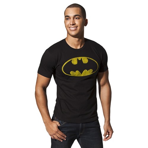Men's Batman Shield T-Shirt - Black S, Size: Small