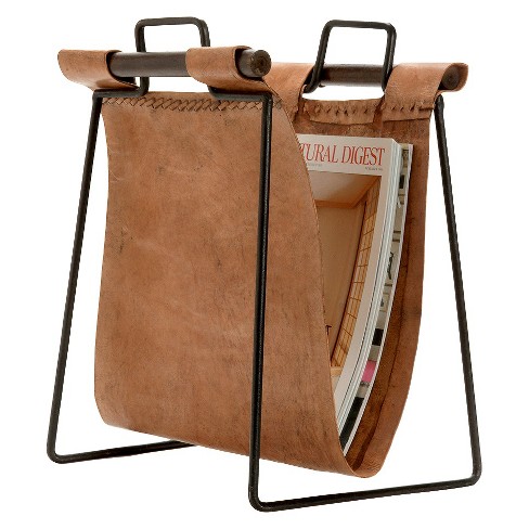 Leather Iron Sling Magazine Holder 41 X 17 Go Home Target