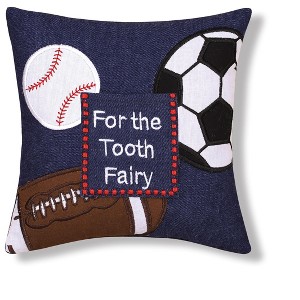 C&F Home 6" x 6" "For the Tooth Fairy" Embroidered Small Petite Size Accent Throw Pillow - 1 of 4