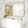 Apmir 60 in. W x 36 in. H Rectangular Aluminum Alloy Framed and Tempered Glass Wall Mirror in Brushed Bronze - 2 of 4