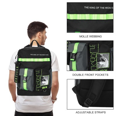 Godzilla The King Of The Monsters Adult Black 18.5" Utility Backpack — фото 5