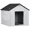 Akoasm Easy-Assembled Plastic Waterproof Dog Shelter With Door For Medium And Small Dogs-Gray - 4 of 4