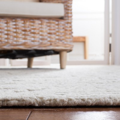 Ivory Abstract Handmade Tufted Wool Area Rug 3' x 5'