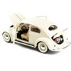 1955 Volkswagen Beetle Kafer Beige 1/18 Diecast Model Car by Bburago - 3 of 4