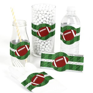 Big Dot of Happiness End Zone - Football - DIY Party Supplies - Baby Shower or Birthday Party DIY Wrapper Favors & Decorations - Set of 15 - 1 of 4