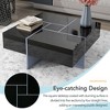 Lirago Unique Coffee Table 4 Hidden Storage Square Cocktail Table Extendable Sliding Top UV High Gloss Living Room Center Table 31.5x31.5 - 4 of 4