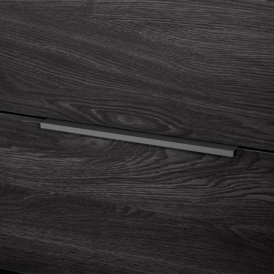 Gray Oak 1-Drawer Minimalist Nightstand