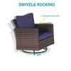 Sonkuki 3-Piece Patio Chair Set Swivel Rocking Chair Set Side Table Suiting Backyard, Poolside and Patio - 4 of 4