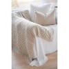 Beige Striped Turkish Cotton Crinkled Throw Beige - 2 of 4