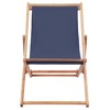vidaXL Beach Chair Blue Eucalyptus wood and Polyethylene fabric Large - 3 of 4