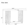 54'' Entryway Console Table with Oval Faux Marble Top and Curved Legs,Narrow Hallway Accent Table for Living Room-Baofuwish - 4 of 4