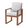 Weston 5pc Eucalyptus Wood Outdoor Dining Set - Natural - Alaterre Furniture: Weather-Resistant, 4-Seater - 3 of 4