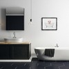 Stupell Industries Country Pig Cute Bathtub Black Floater Framed Canvas Wall Art - 2 of 4